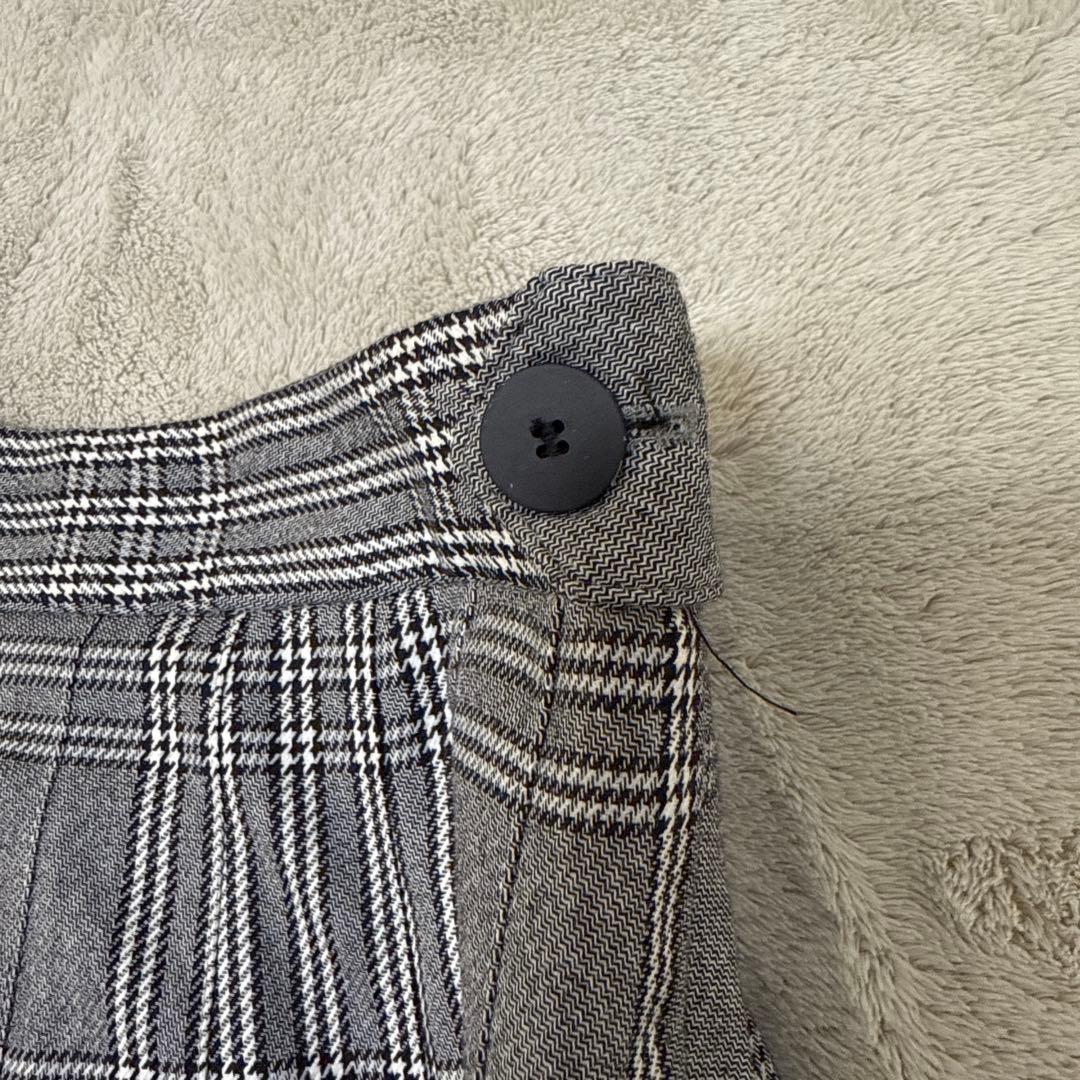 Maje グレー チェック柄 プリーツスカート風キュロット サイズ34