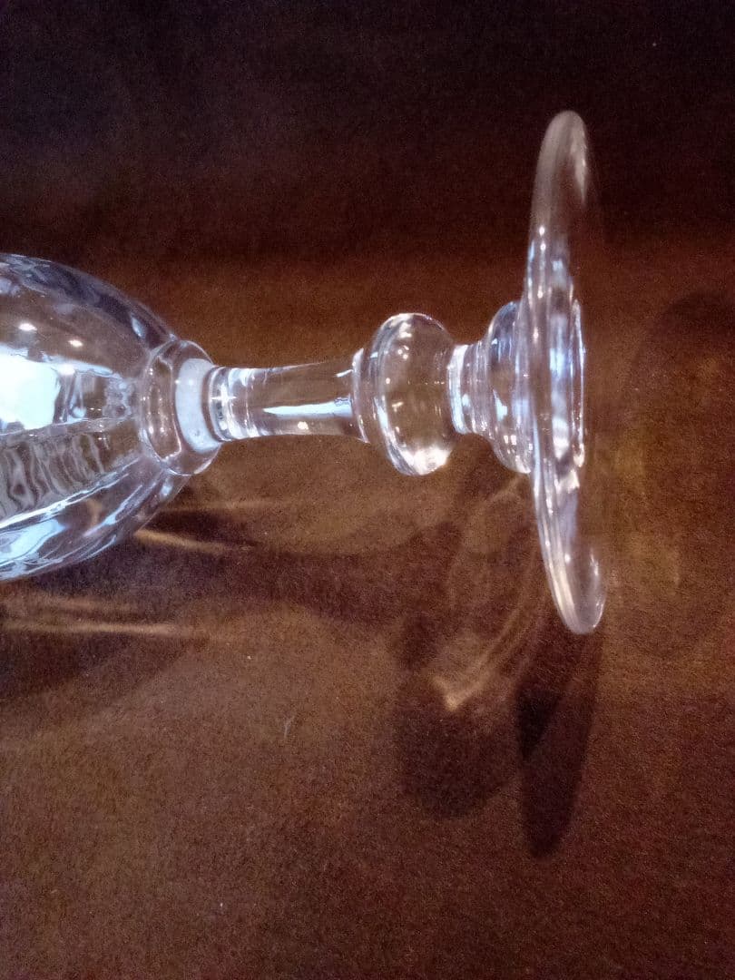 フランス ワイングラス 「ロカイユ模様」アンティーク