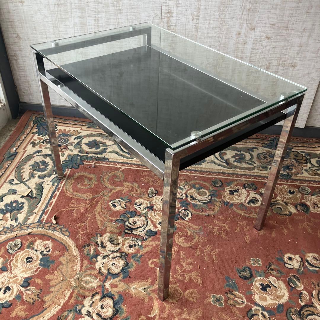 ニトリ ミスティー2 アイアンフレーム ダイニングテーブル ガラステーブル 金属