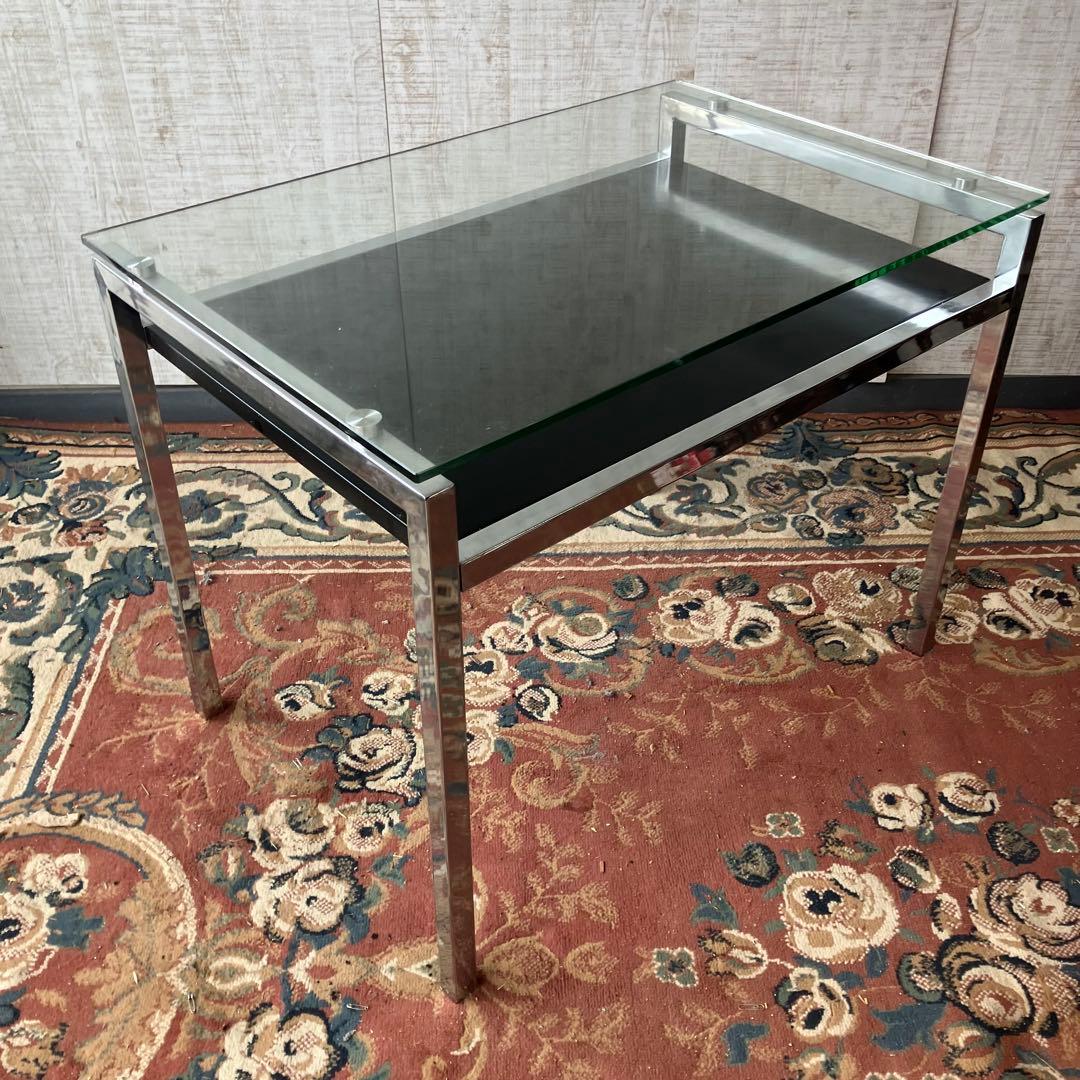 ニトリ ミスティー2 アイアンフレーム ダイニングテーブル ガラステーブル 金属