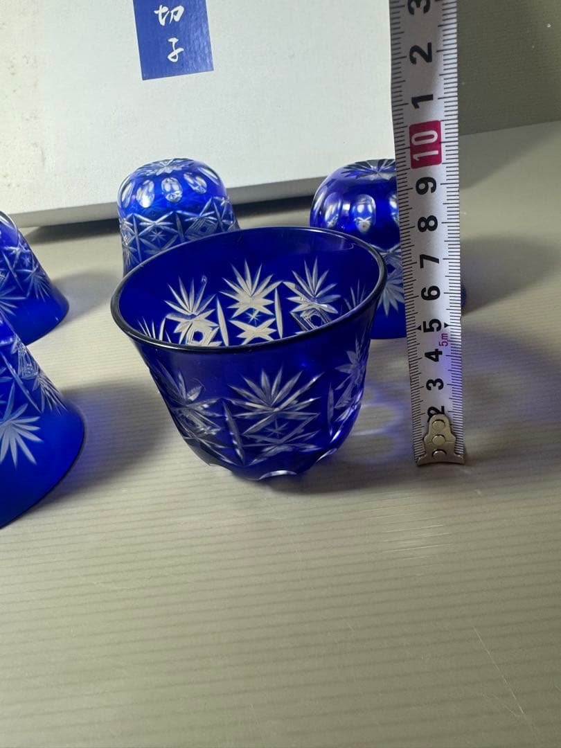 2544 藍切子 5客 未使用の通販はau PAY マーケット - 輸入雑貨のネット