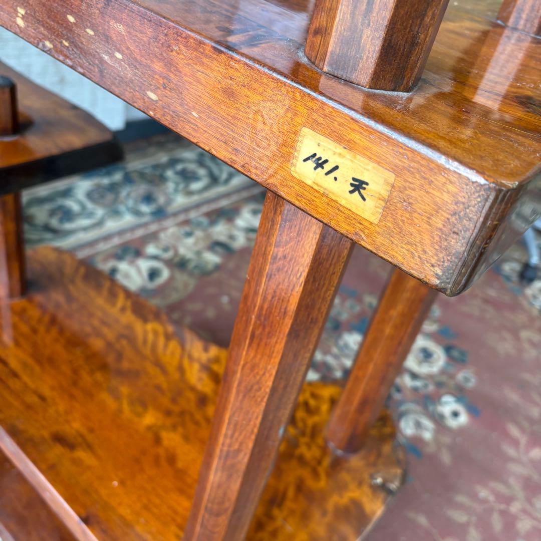 唐木家具 銘木 花梨一枚板 階段棚 茶箪笥 飾り棚 サイドボード