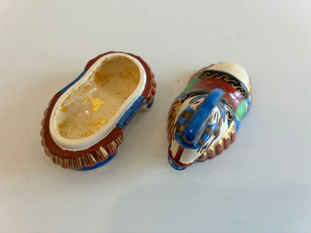 ラスト1！！新春干支午年　馬形 香合 陶器製　加藤利昇窯作