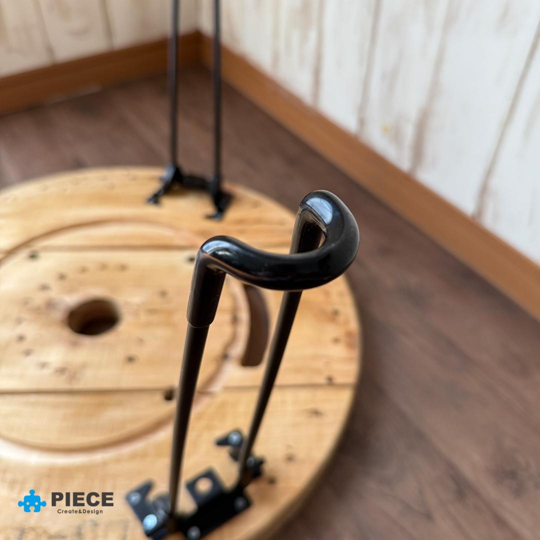 折り畳み ローテーブル 丸テーブル カフェ 木製 男前 インダストリアル