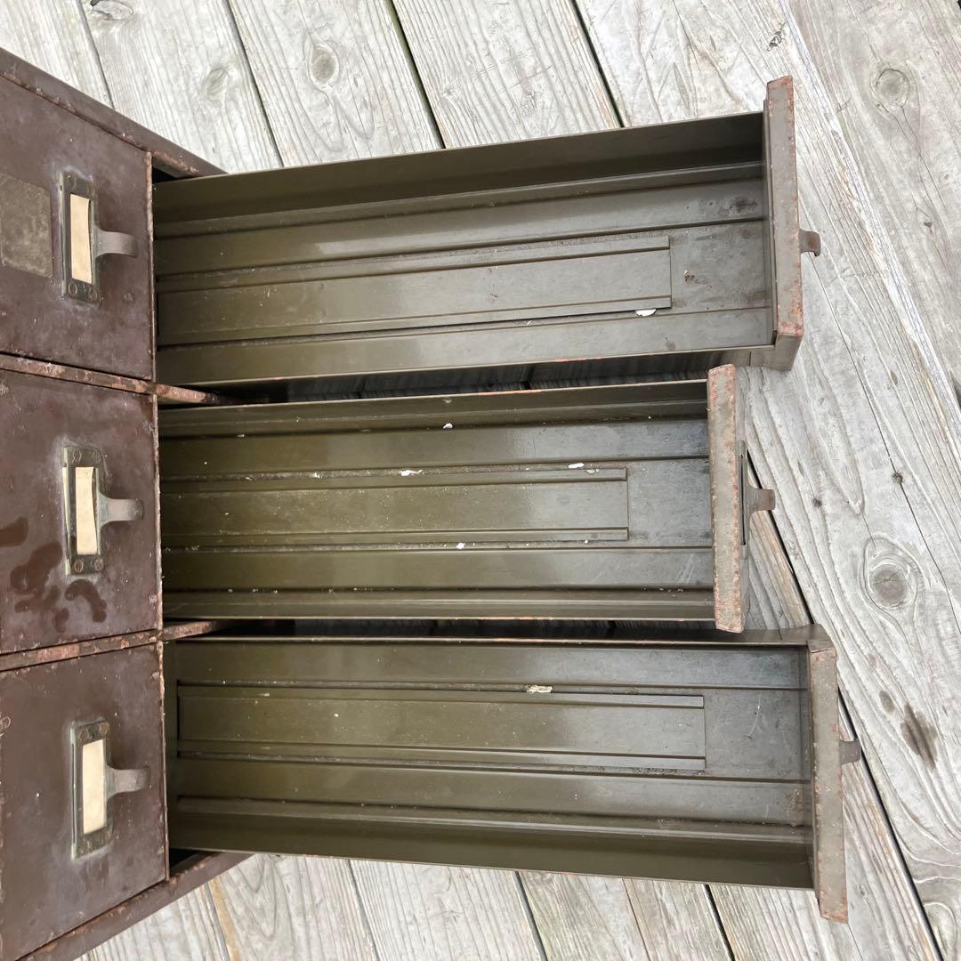 昭和レトロ クロガネ インダストリアル 6段スチールラック 収納