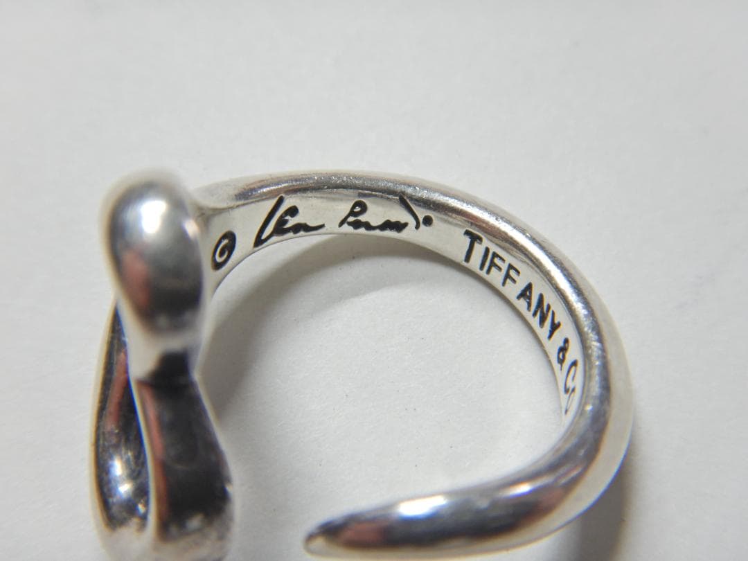 う*い様 ティファニー オープンハート シルバーリング SV925 10号