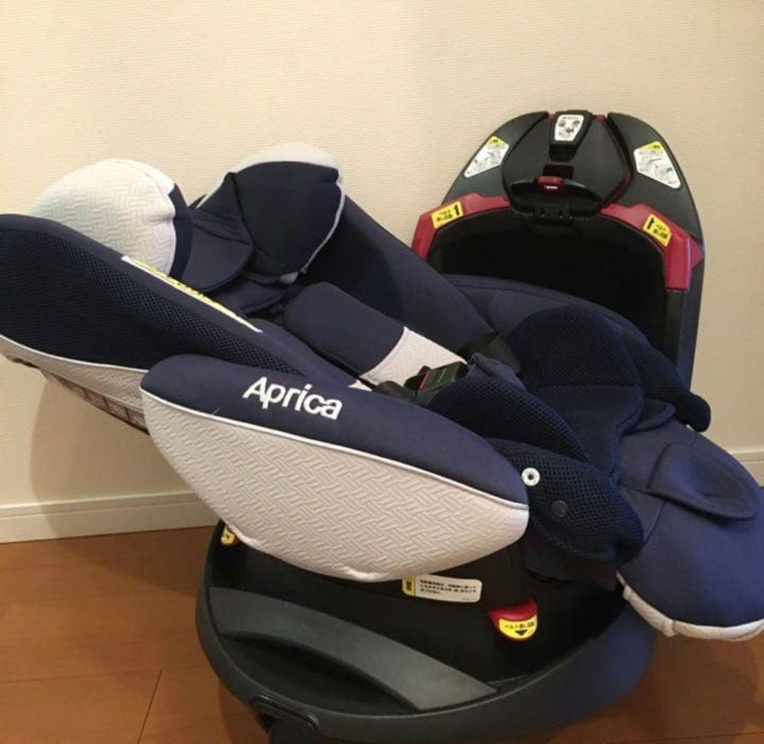 【美品肩ベルト新品付】ApricaフラディアグロウDX ベッド型チャイルドシート