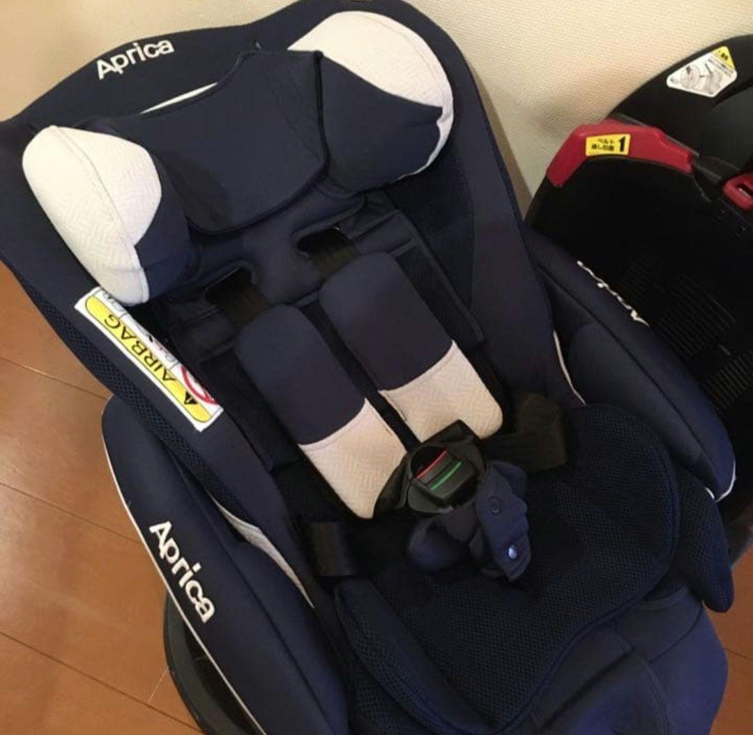 【美品肩ベルト新品付】ApricaフラディアグロウDX ベッド型チャイルドシート