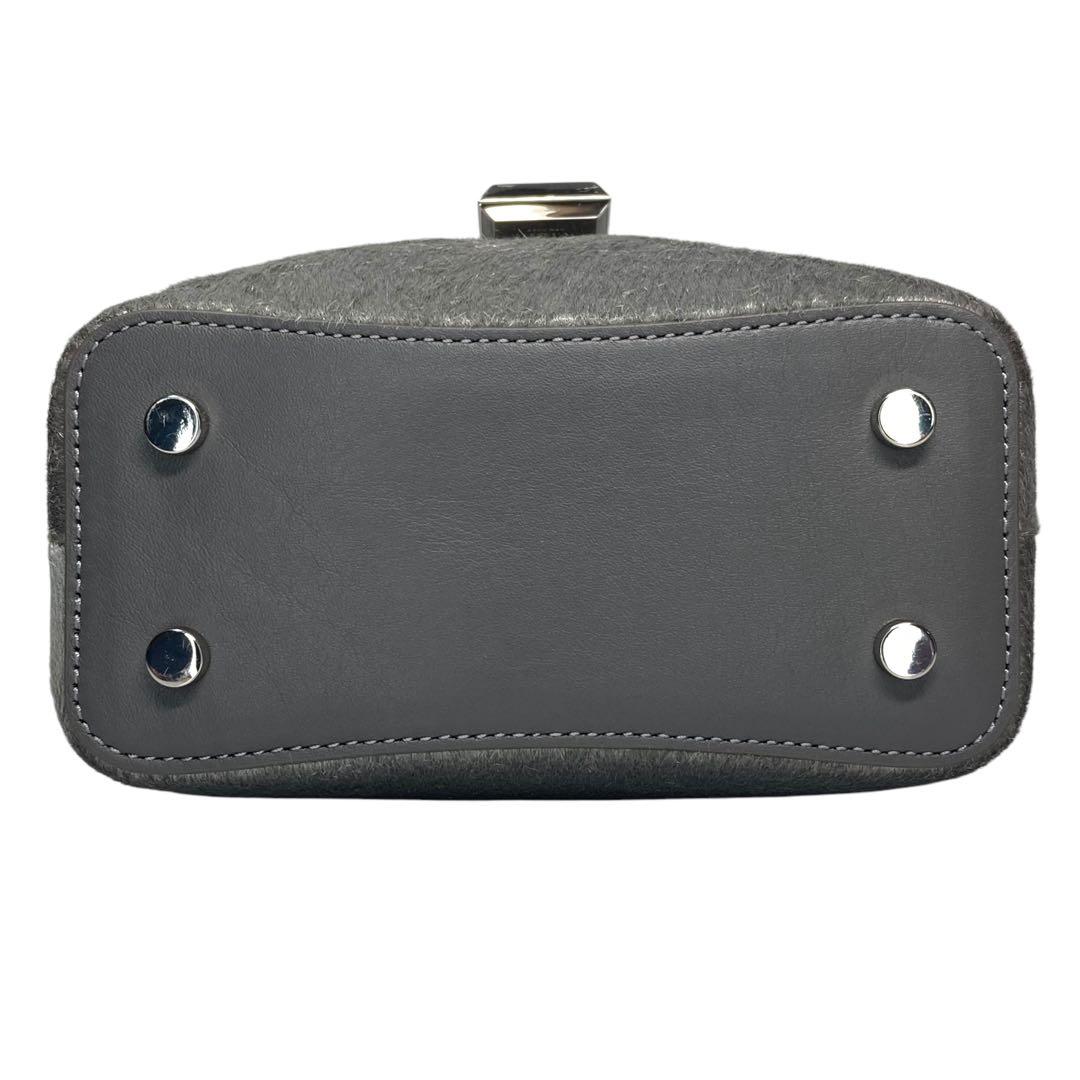 ケイトスペード　レメディ　ハンドバッグ　2way　ハラコ　シルバー　特別仕様美品