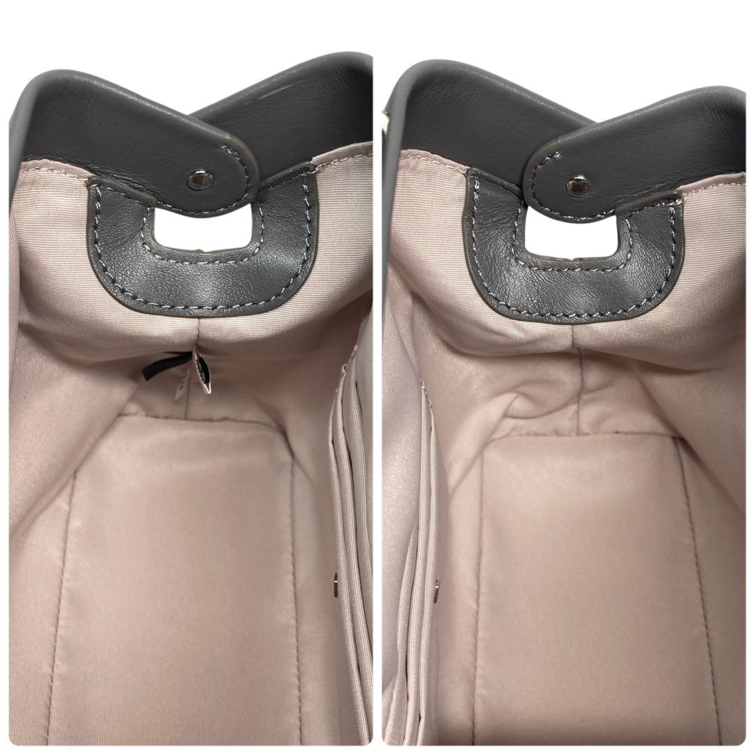 ケイトスペード　レメディ　ハンドバッグ　2way　ハラコ　シルバー　特別仕様美品