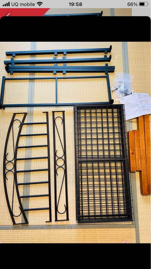 ニトリ アイアンフレーム シングルベッド 組立式