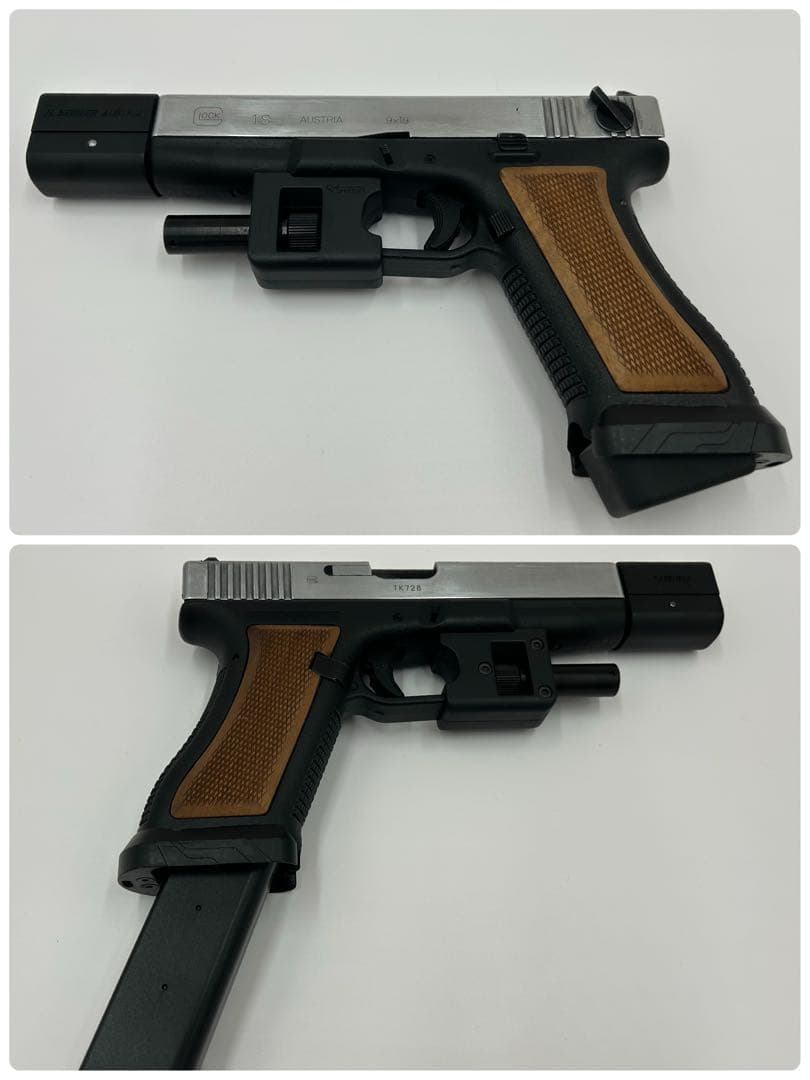 【8月6日まで価格】MGCグロック18サイドラー風カスタム(ガスブローバック)