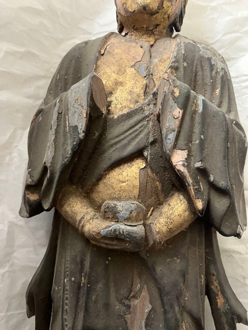 アンティーク 骨董 木彫 仏像 千手観音菩薩？ 古美術 - メルカリ