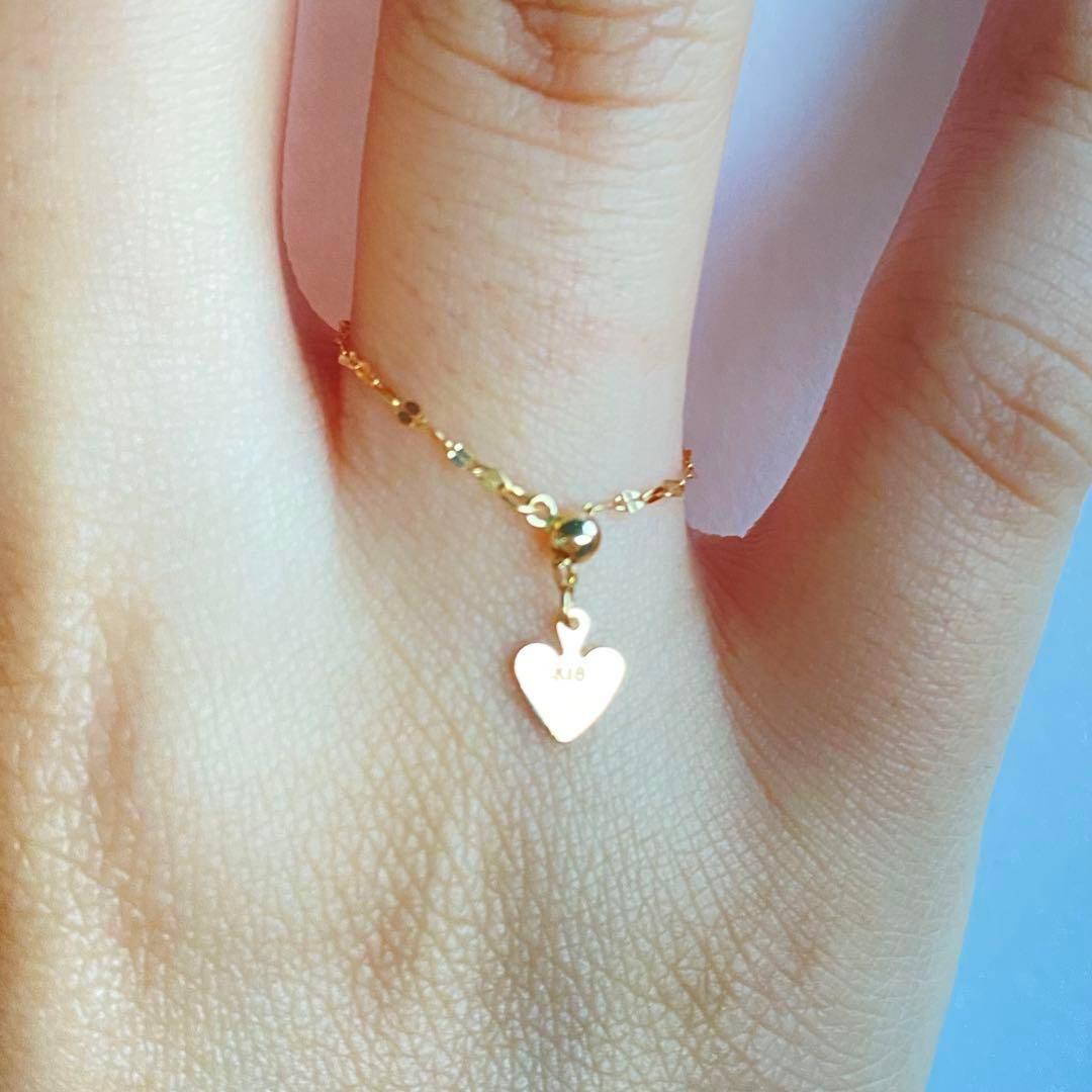 新品✨大人気18金 ✨k18刻印チェーンリング1.2㎜16号〜FREEプレゼント