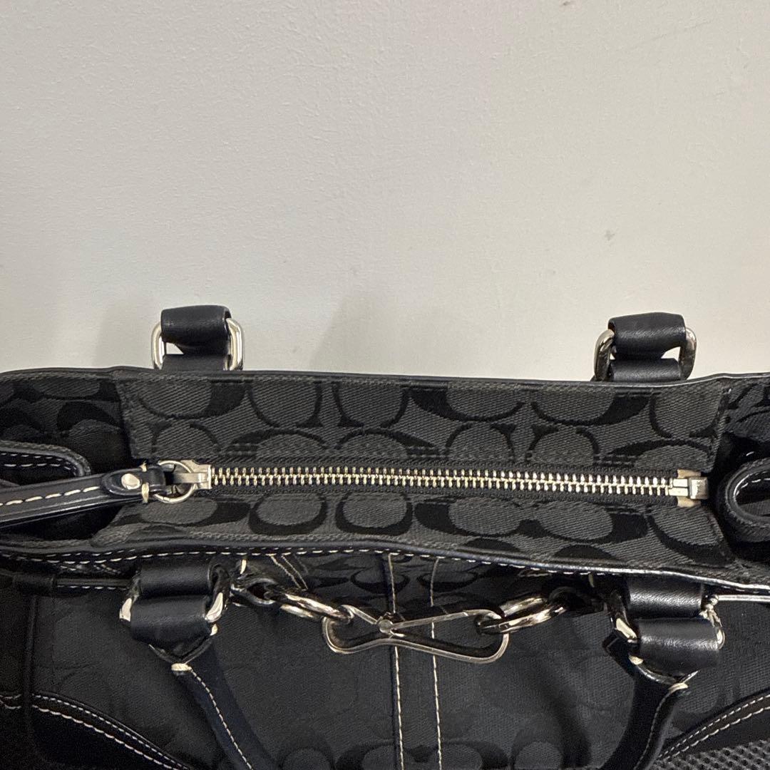 COACH コーチ ハンドバッグ シグネチャー ジャッキー 10245 黒