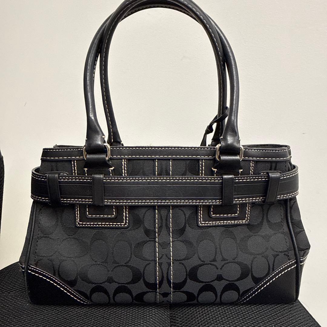 COACH コーチ ハンドバッグ シグネチャー ジャッキー 10245 黒