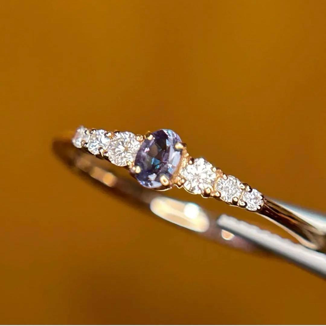 ぱ*ん様 K18 アレキサンドライトリング 11号