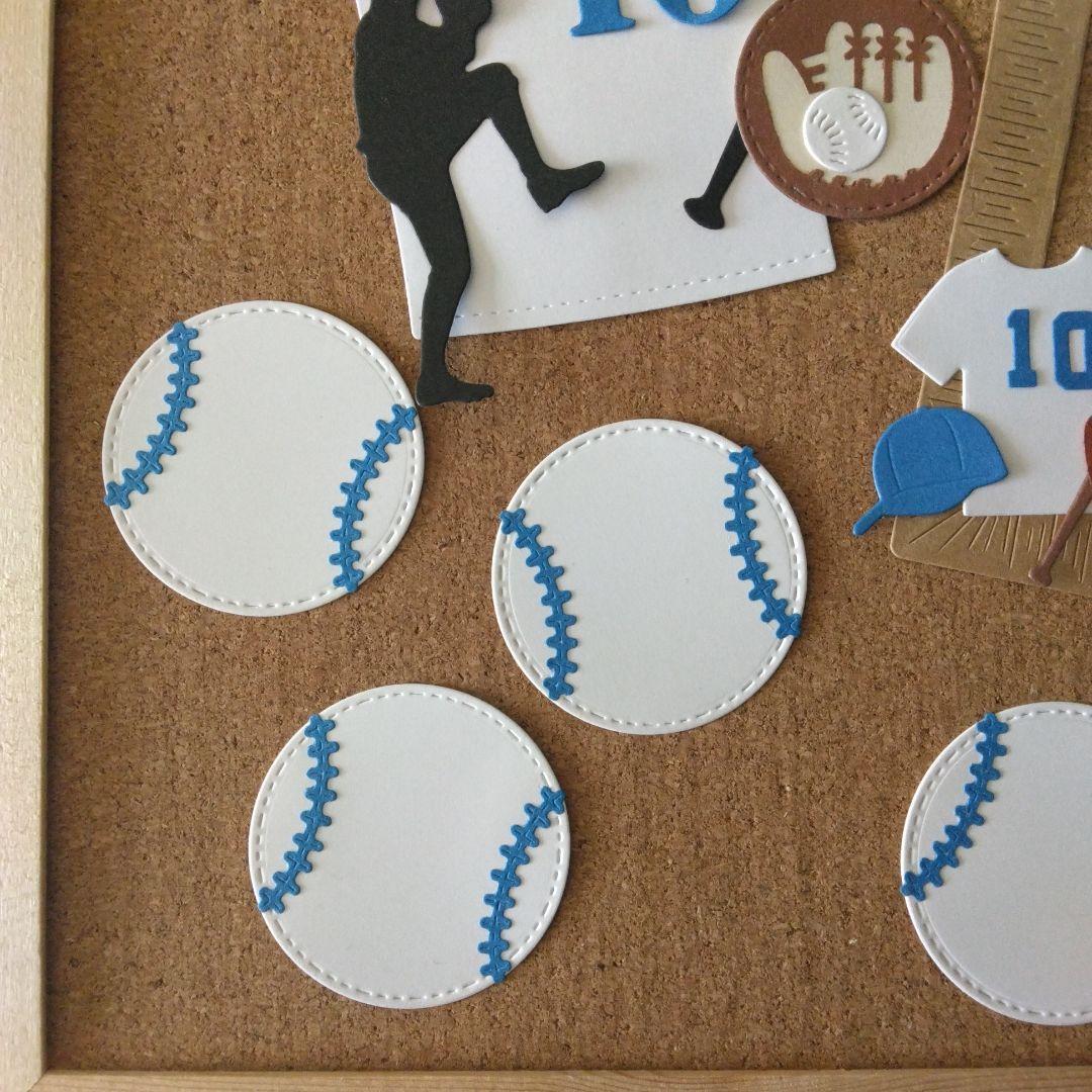 65 ダイカット クラフトパンチ 野球 卒団 色紙 寄せ書き アルバム