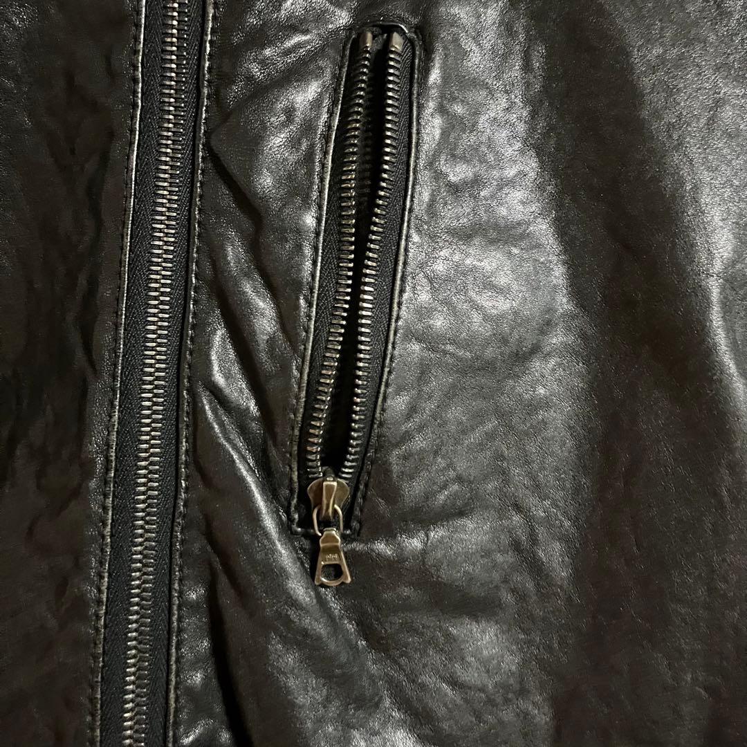 TOMORROWLAND 羊革 ジャケット 黒 L シープレザー ラムスキン