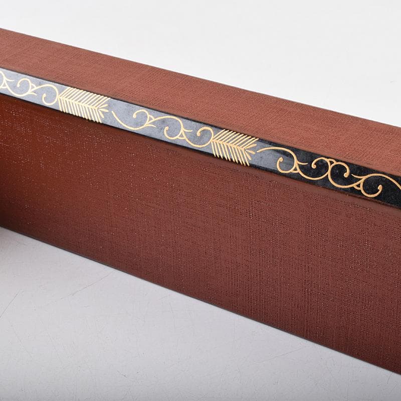 Bambi茶道具　上杉満樹作　松唐草蒔絵　炉縁　共布共箱　C　R9471B