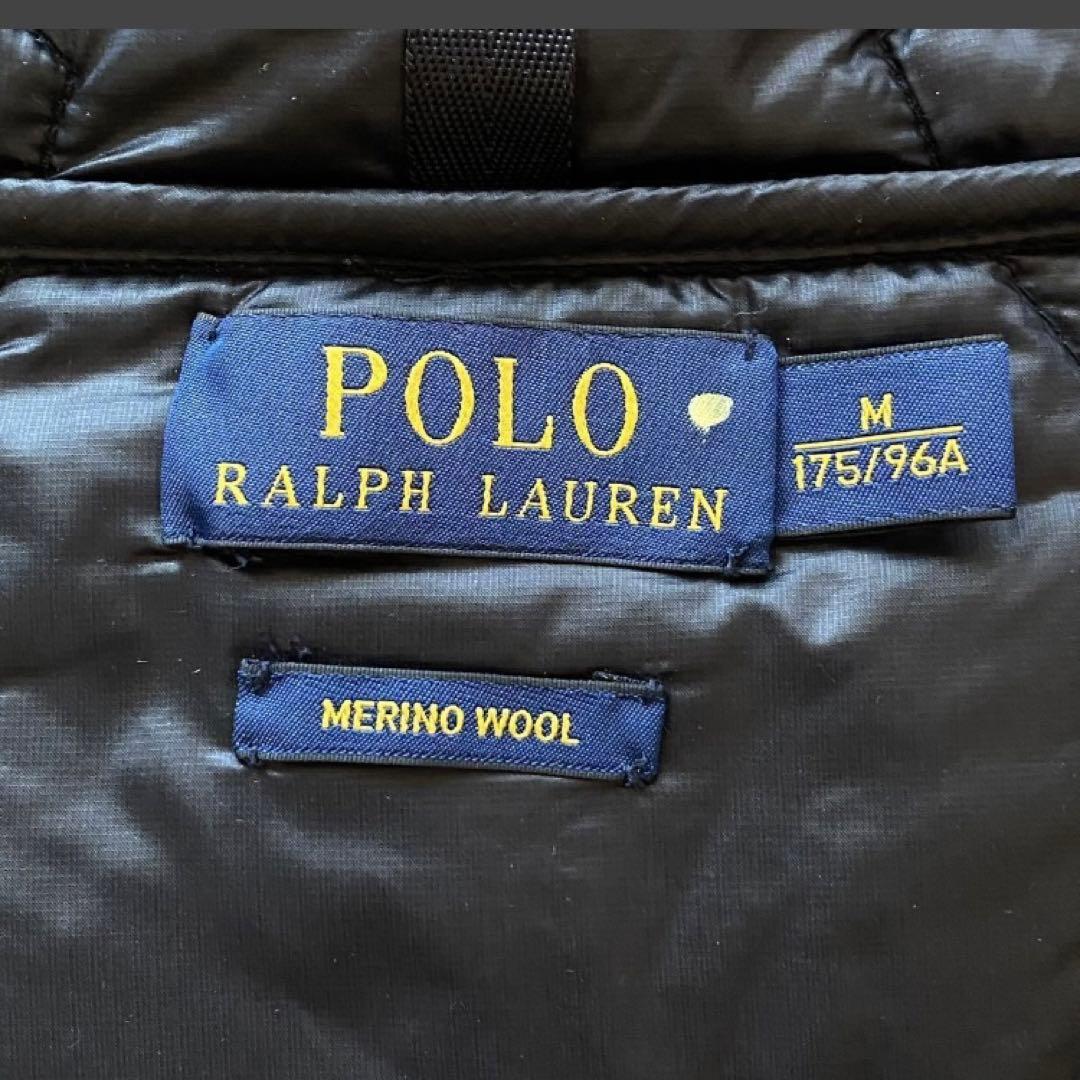 ポロラルフローレン 中綿 ニット切替 ジャケットMサイズ ブラック 黒