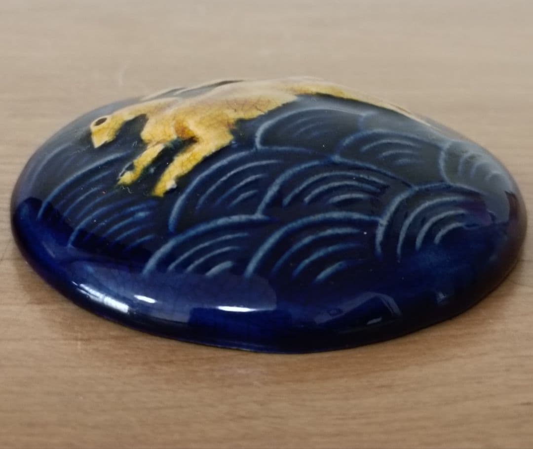 九谷焼 兎香合　合箱付