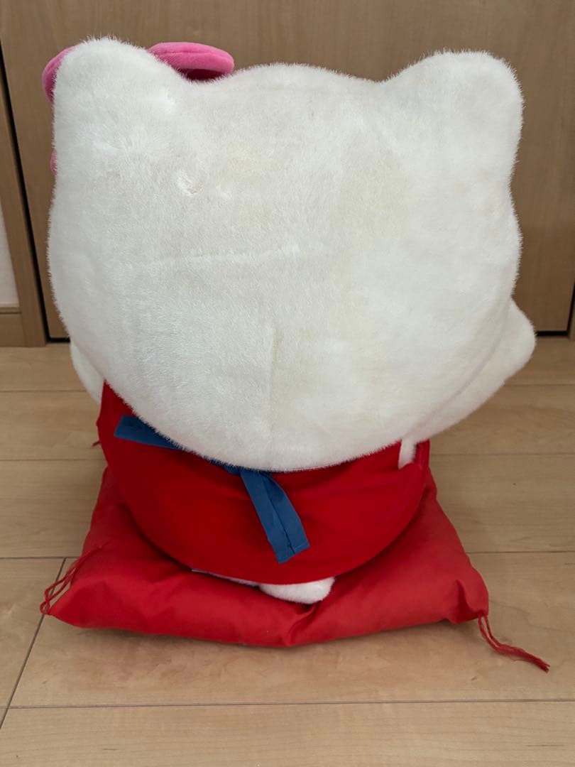 【HELLO KITTY】希少！特大　ぬいぐるみ　招き猫　招福　レトロ　キティ