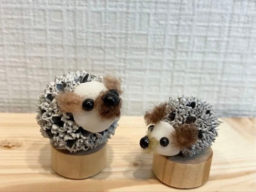 ハリネズミ マグネット ハンドメイド ナチュラル雑貨 - メルカリ