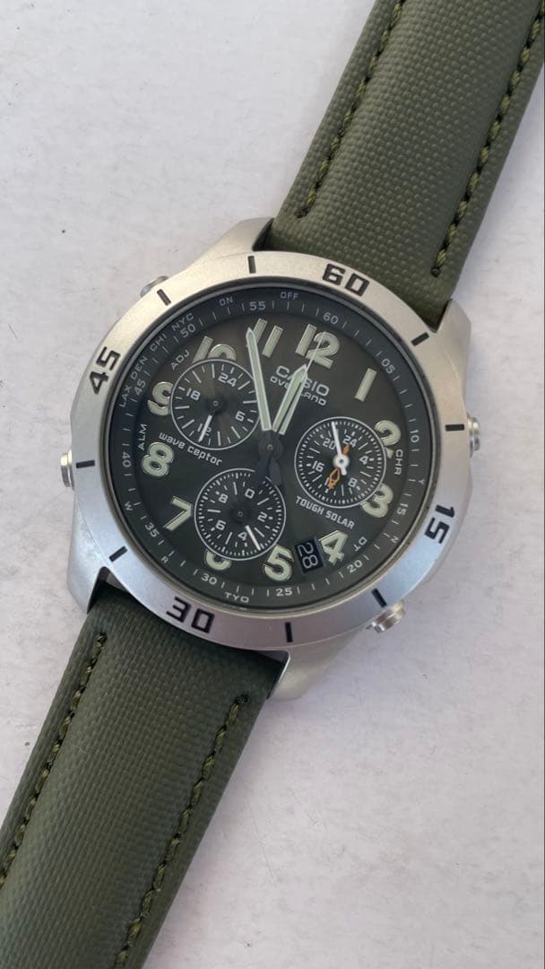 【新品ベルト付】カシオ OVERLAND OVW-600 ソーラー電波 アーミー