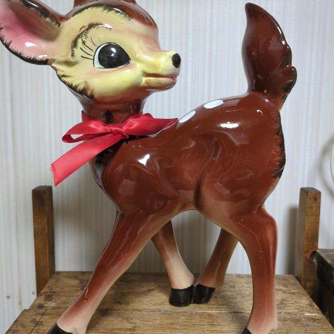 陶器製 バンビ 置物 - メルカリ