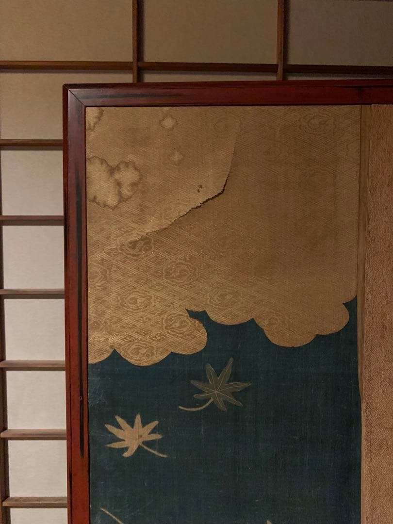 誰が袖屏風 アンティーク 仕切 パーテーション 年代物 時代物 京都