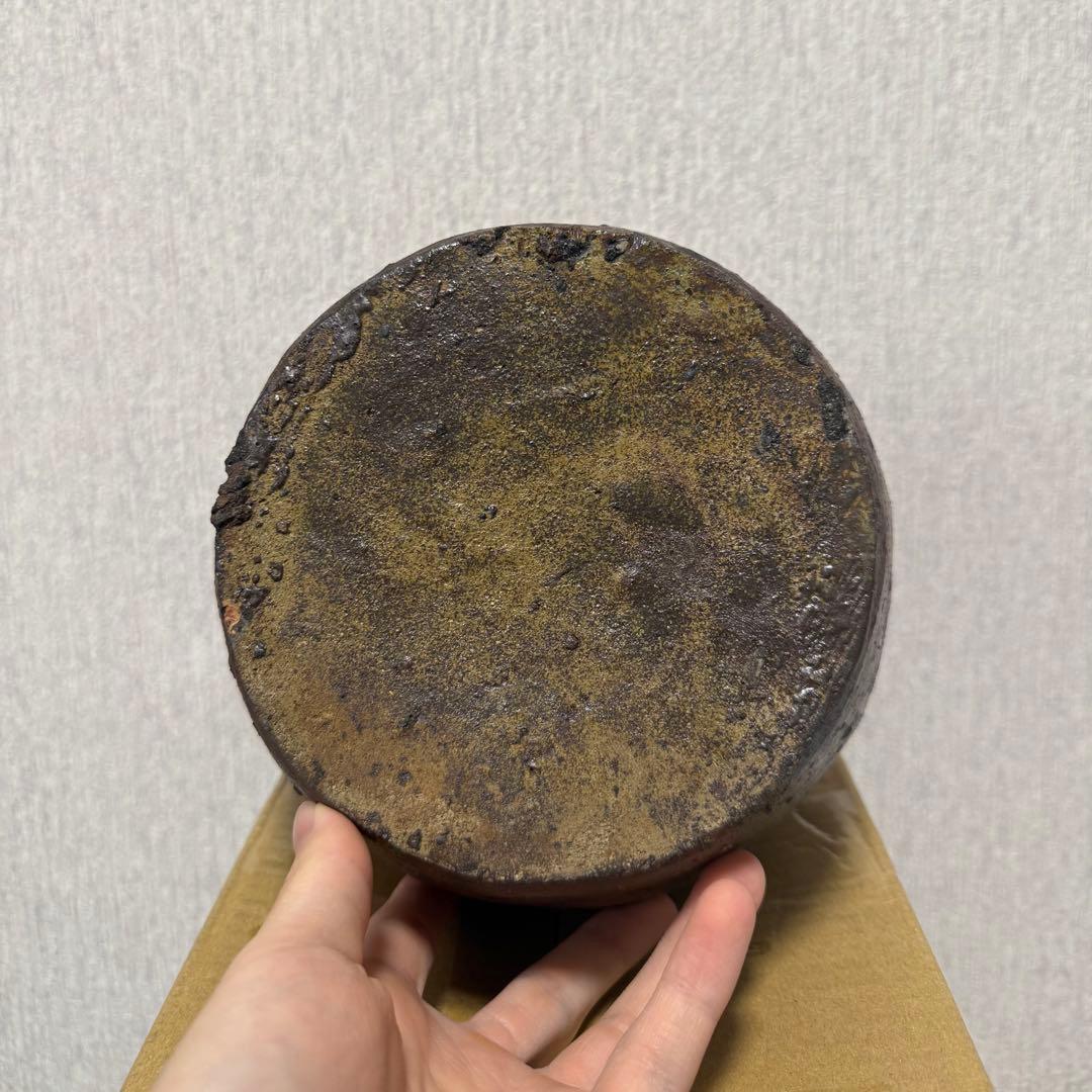 能野焼 種子島焼 徳利 花生 江戸時代 苗代川焼 黒薩摩 黒もん 古美術