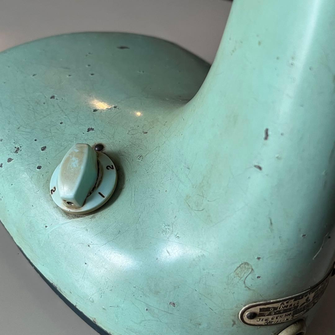 扇風機　三菱　卓上　レトロ　インテリア　かわいい　薄緑