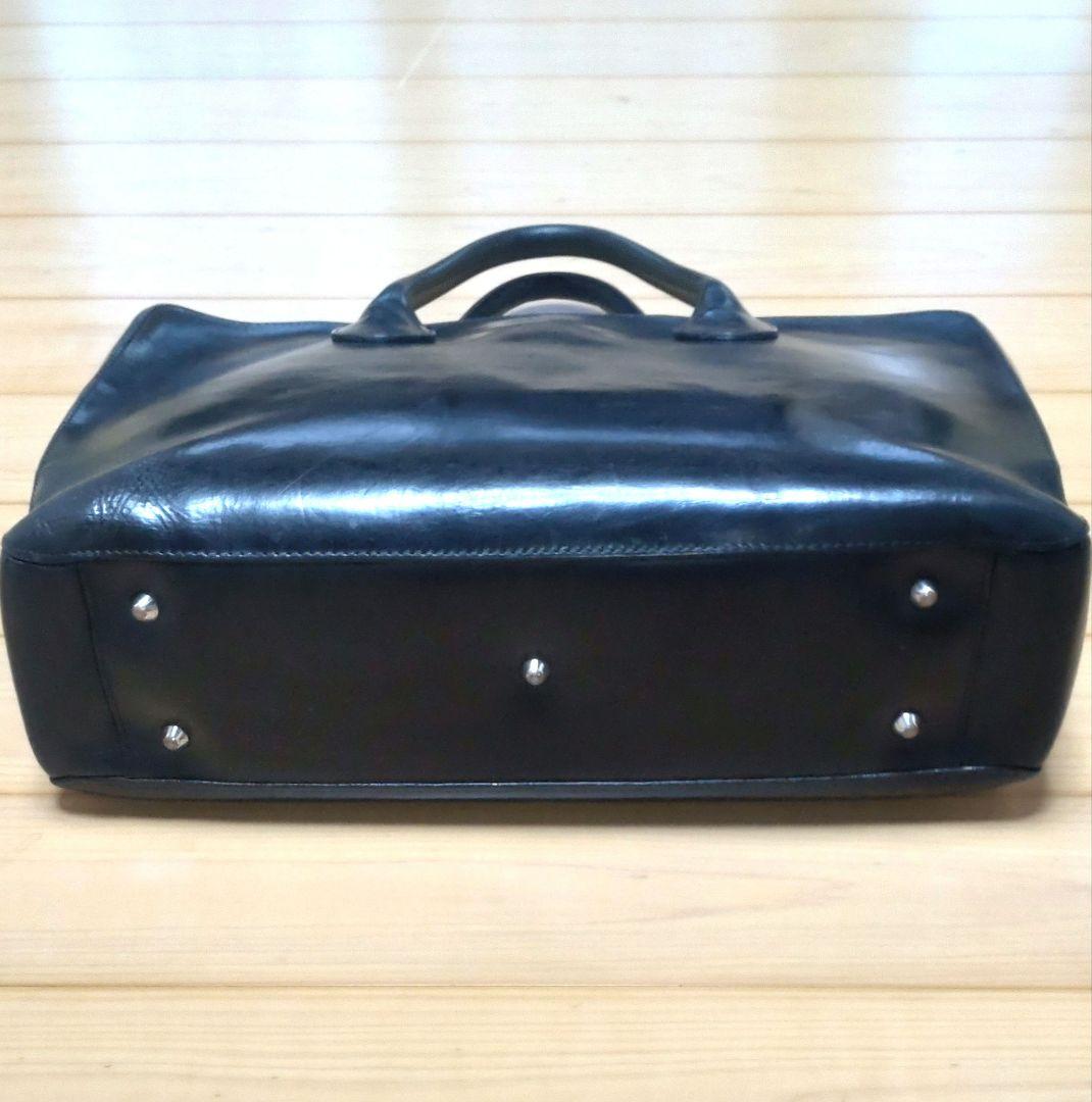 ラルフローレン 黒 レザー ビジネスバッグ