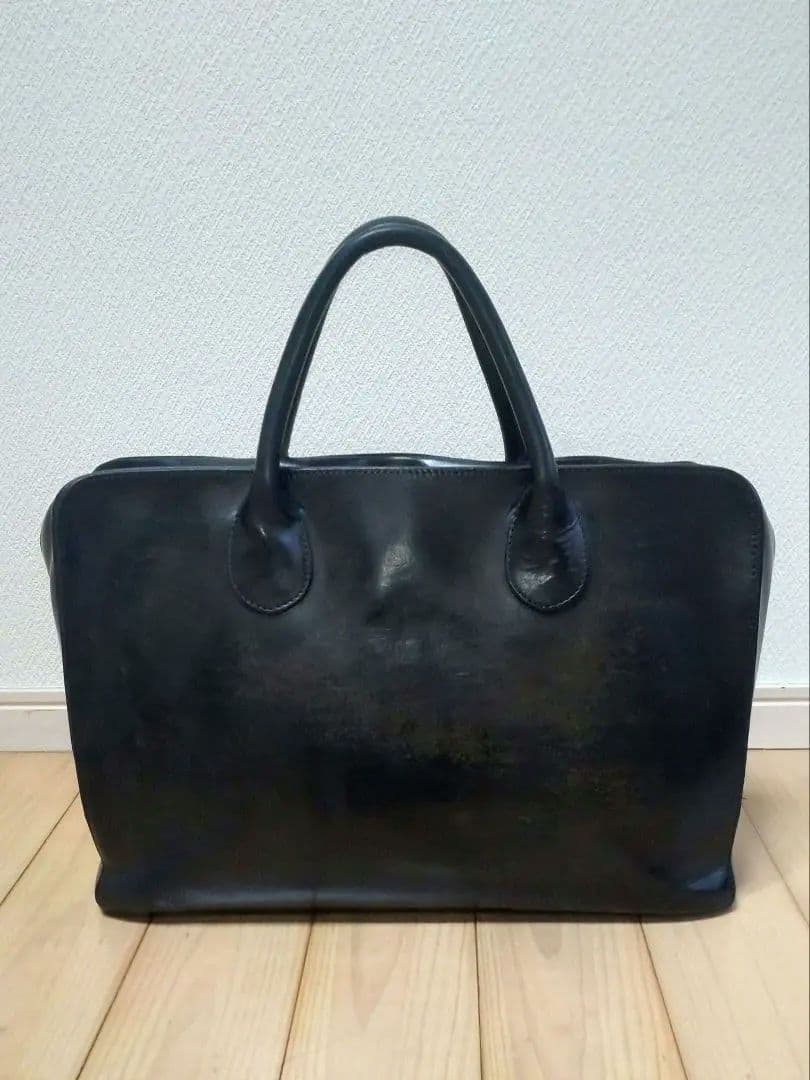 ラルフローレン 黒 レザー ビジネスバッグ