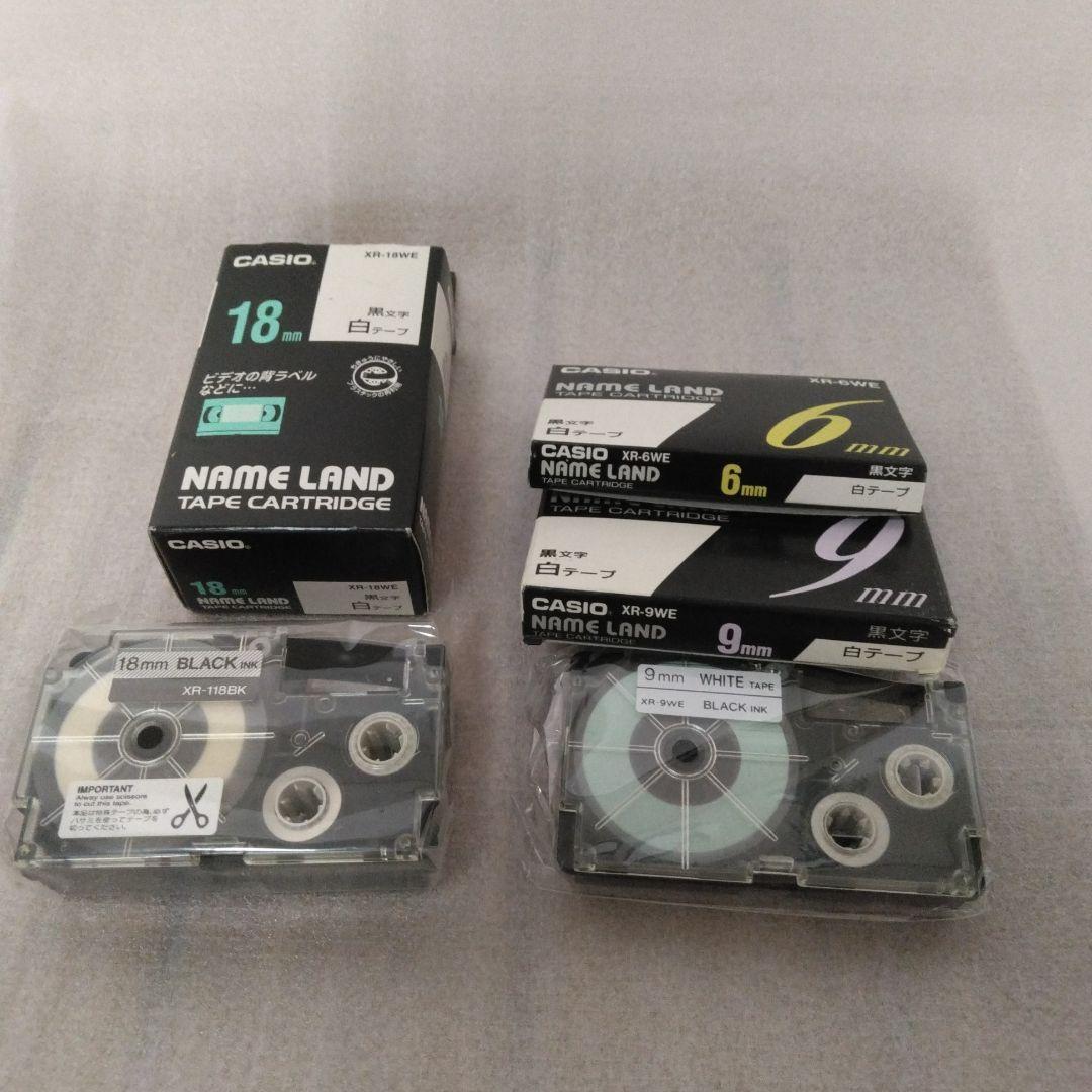 1426　カシオ　CASIO XR-18WE ほか　テープカートリッジ Amazon | AKEN カシオ ネームランド テープ 9mm 12mm 18mm 白地 黒文字