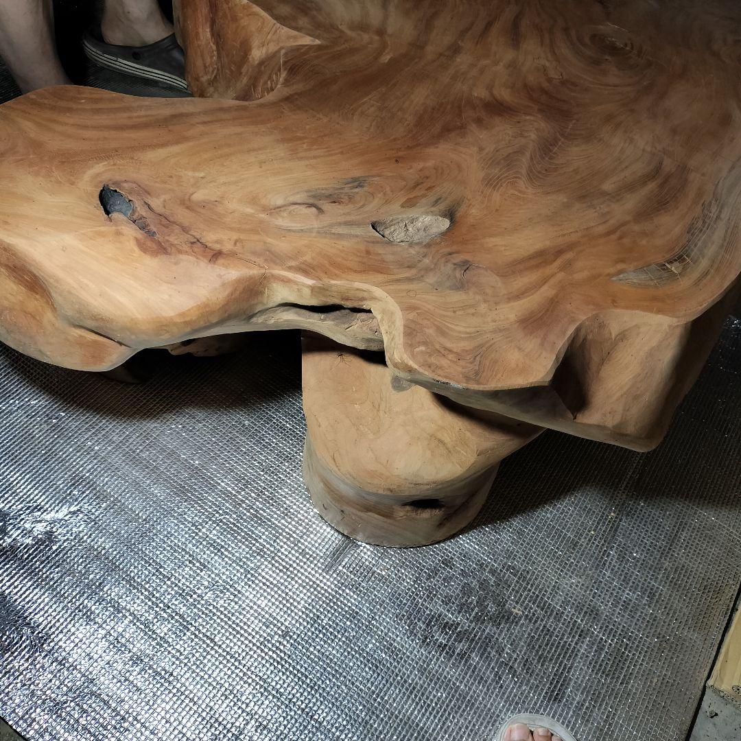 希少な一枚板☆佐渡のけやき無垢材ローテーブル