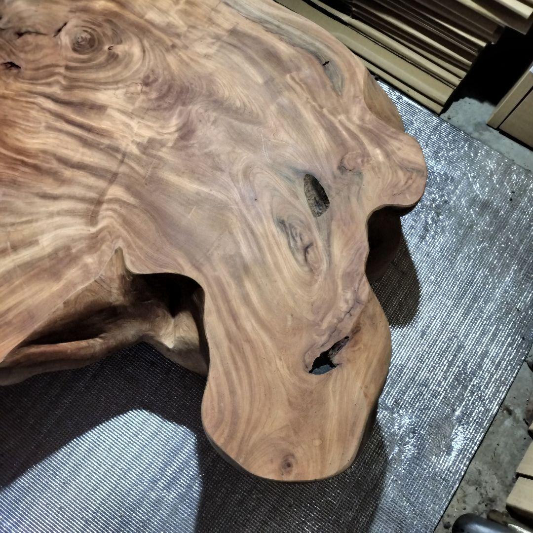 希少な一枚板☆佐渡のけやき無垢材ローテーブル