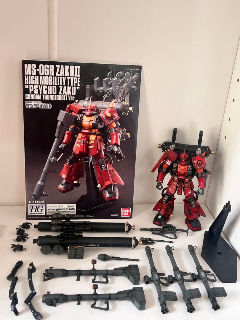 hg ガンプラ サイコ・ザク ウェザリング 全塗装 完成品 - メルカリ