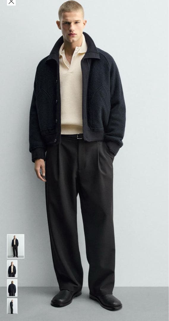 リブ襟切り替えジャケット ZARA sサイズ