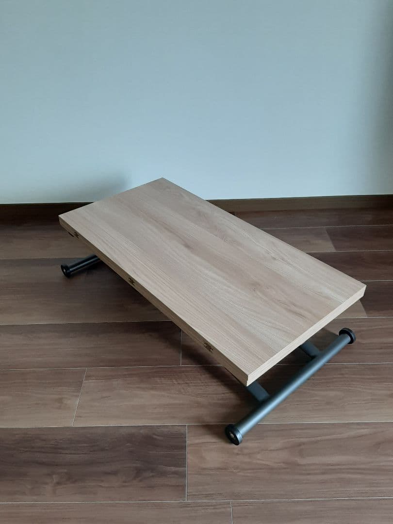 萩原 昇降テーブル KT-3195NA 拡張 高さ調節 ダイニング 作業 来客