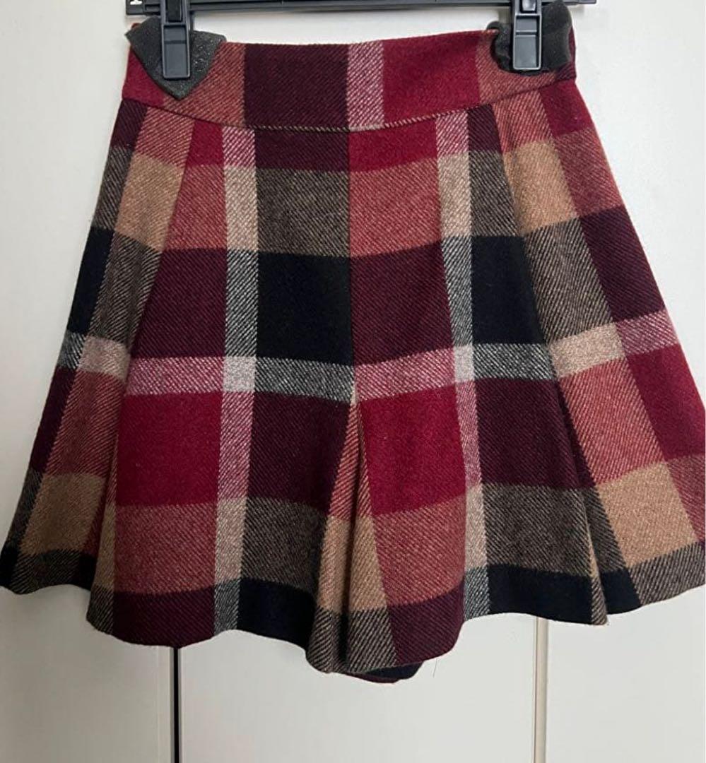 ブルーレーベルクレストブリッジチェックキュロット スカート タグ付き未使用品