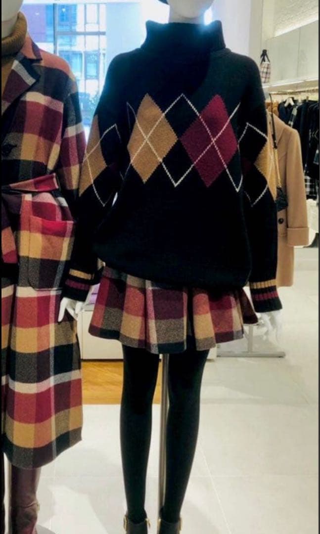 ブルーレーベルクレストブリッジチェックキュロット スカート タグ付き未使用品