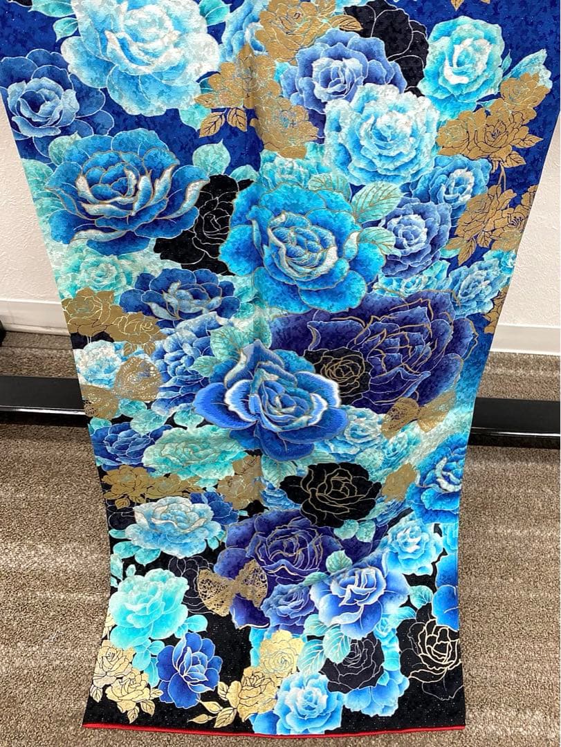 振袖 豪華 銀通し 刺繍 金彩 紋意匠 身丈170cm 撥水加工済