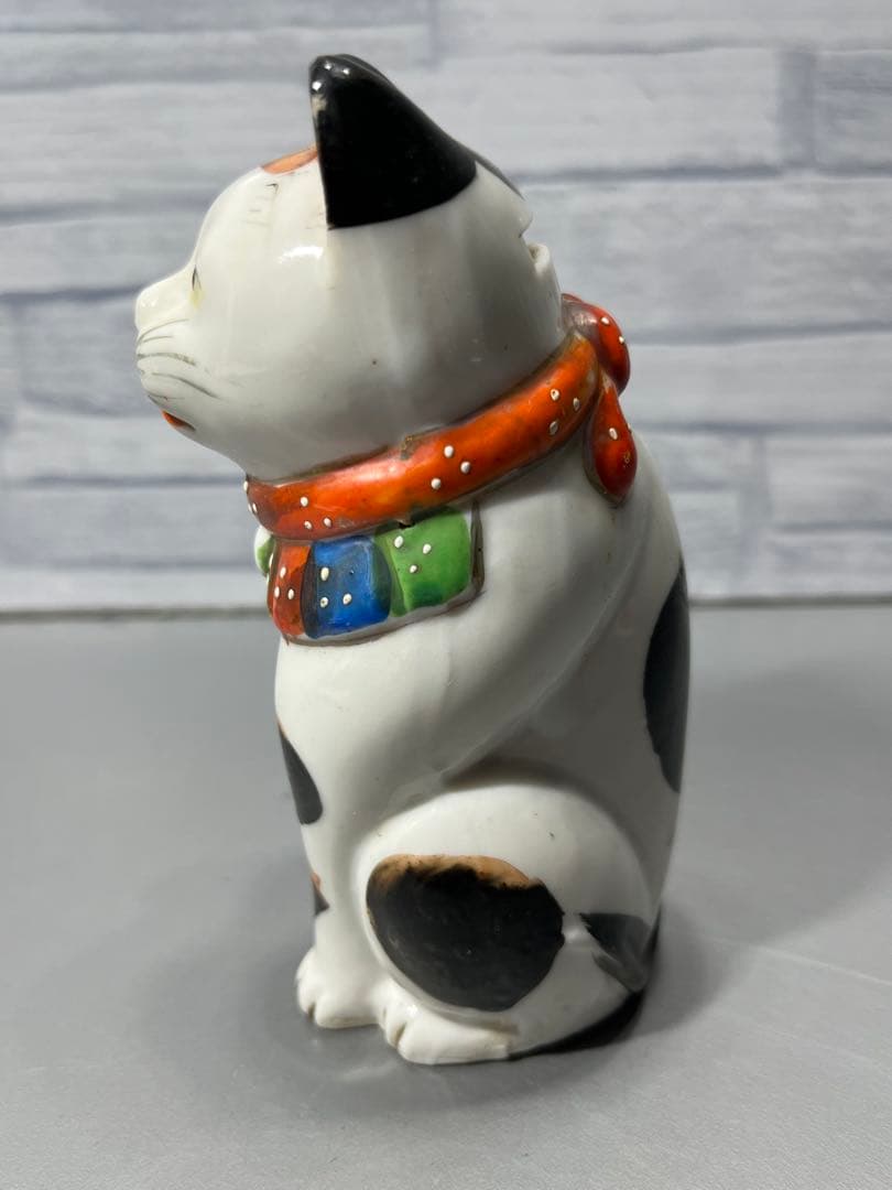 招き猫 約30cm 大きい 置物 工芸品 貯金箱 アンティーク 陶器 土人形