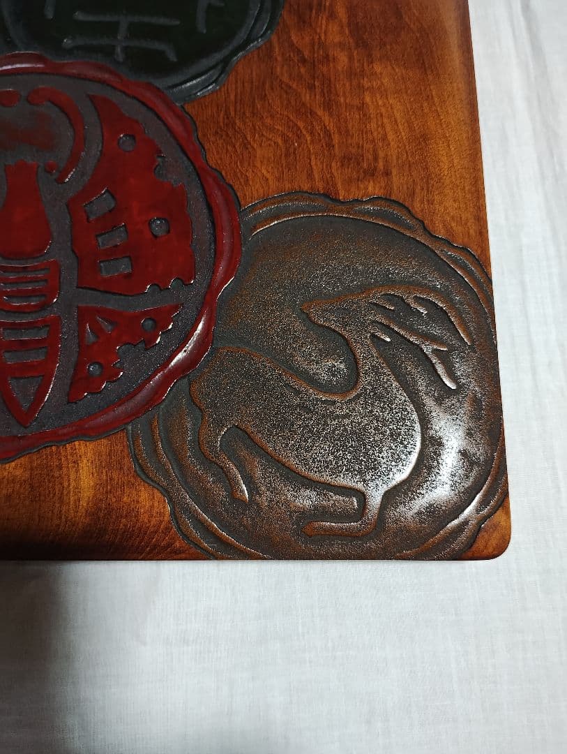 烏城彫　書籍箱（桐文箱）古瓦 文箱 硯箱(備前蝶・鳳凰・関)