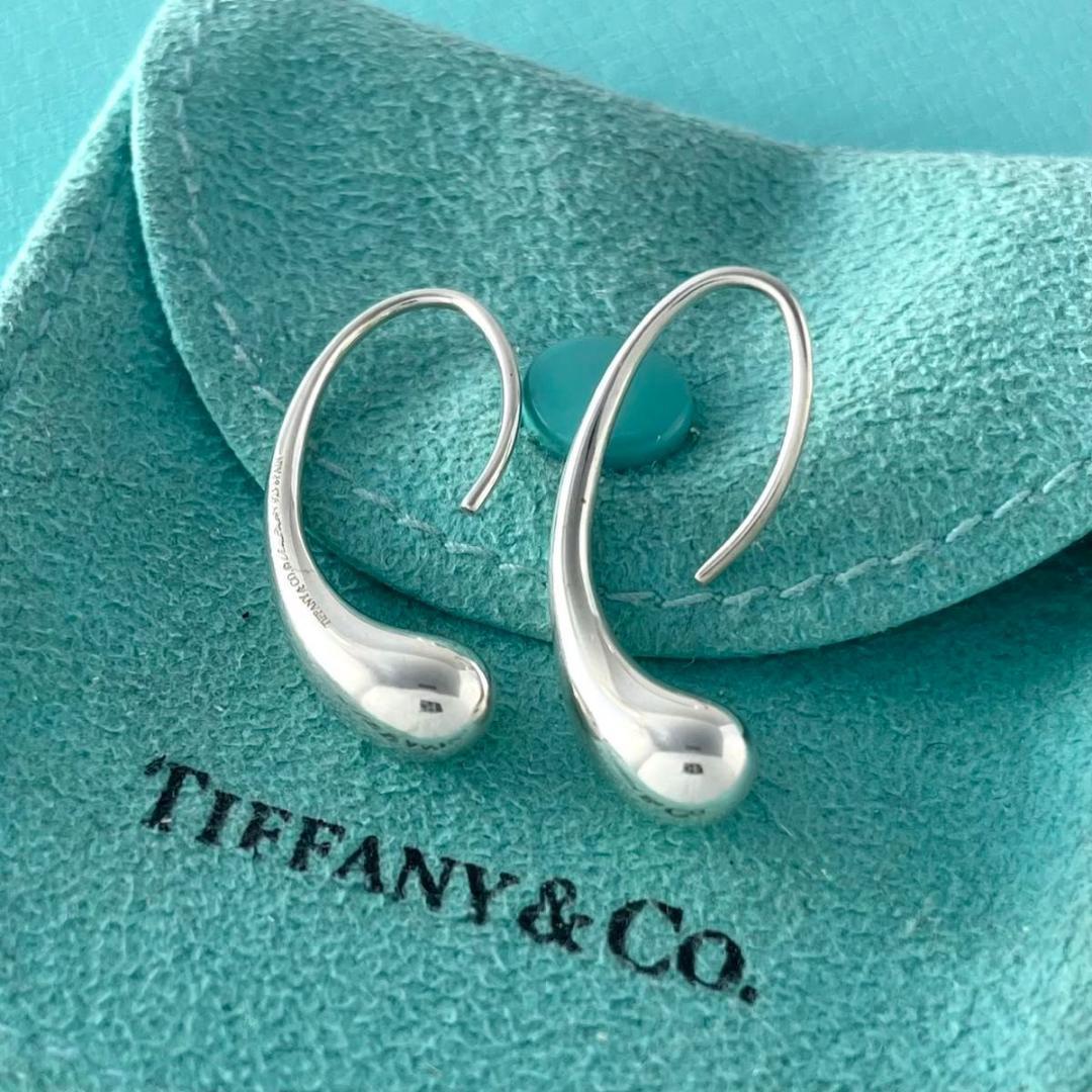 箱袋付き ティファニー ティアドロップ フープ ピアス シルバー RS1fe