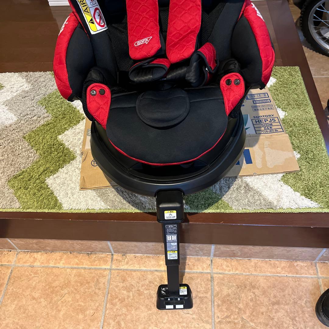 Aprica 赤黒 フラディア グロウ チャイルドシート ISOFIX