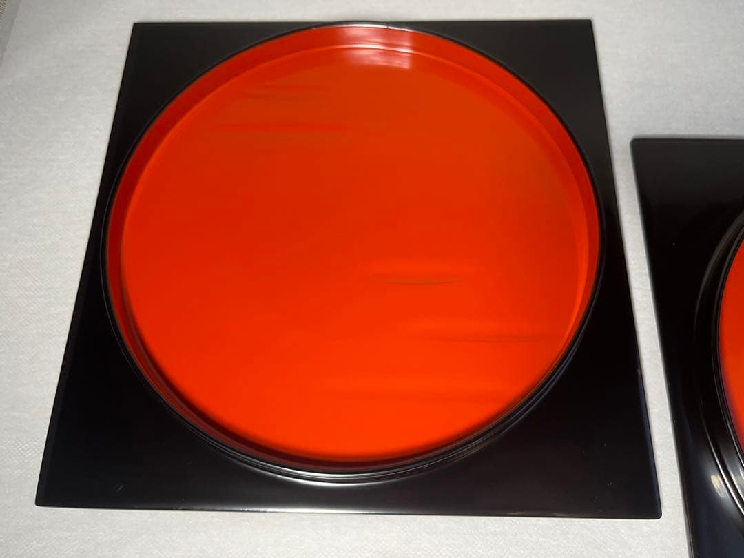 輪島塗　輪付膳　2点