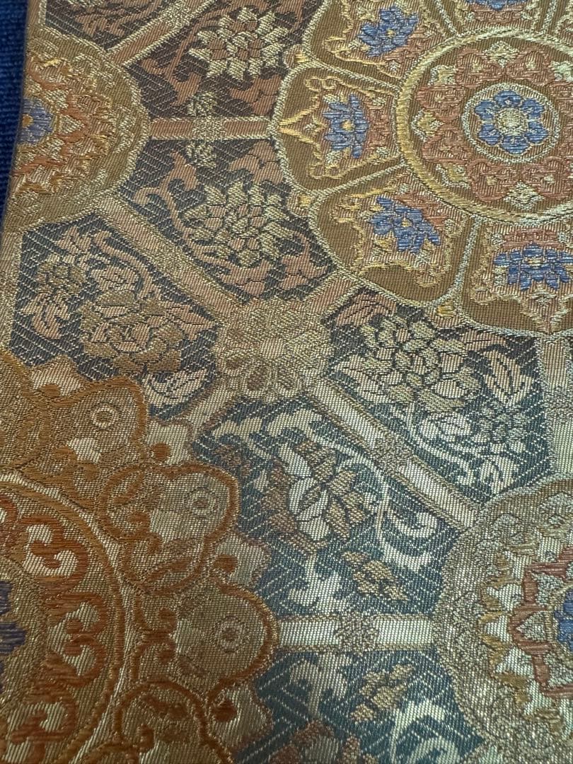 1939 袋帯 古代彫金紋 西陣織 金糸 高級上質上品 約440cm未使用
